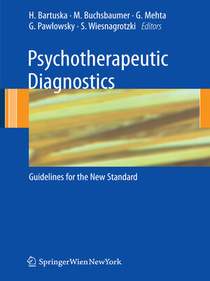 cover image of Psychotherapeutic Diagnostics